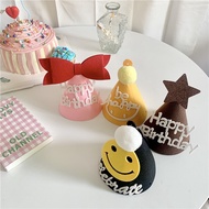 [Birthday hat] Felt cake birthday hat happy birthday birthday cake decoration birthday hat birthday 