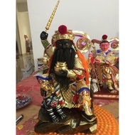 Camphor Wood Carving Statue Ornaments Zhao Gongming Hand Carved God of Wealth Black-Faced God of Wea