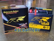Battery motorcycle RR YT12 -JS (YTX12) แบตเตอรี่มอเตอร์ไซค์ 12 แอมป์