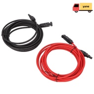 YANE  Extension Cable, 4mm² Diameter Black 3 Meter + Red 3 Meter  Panel Wire, Waterproof 12AWG Wire 
