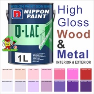 1L ( 1 LITER ) Nippon Paint Q-Lac Gloss Finish For Metal &amp; Wood / HIGH GLOSS / C wpc