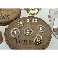 Wk Korean Style Color Matching Design Bead Ring