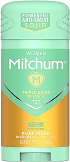 Mitchum For Women Advanced Control Anti-Perspirant Deodorant Invisible Solid Pure Fresh 2.70 oz (Pack of 4)