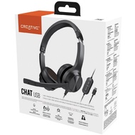 CREATIVE Chat USB - On-ear USB-C Headset with Swivel-to-mute Noise-cancelling Mic and SmartComms Kit