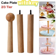 WITAKEY Cake Plate Stand, Wood 2 Tier Cake Stand,  3 Tier Desserts Holder Wedding Party