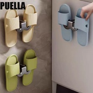 PUELLA Shoe Drain Rack, Punch-free Multifunction Slipper Holder Hook, Practical Non-Perforated Aluminium Alloy Wall-Mounted Slippers Storage Rack Universal