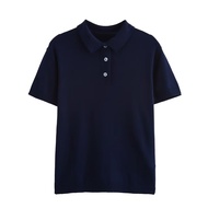 2025 Spain ZARAˉ 24 Summer Womens Clothing Design Sense Of Niche Joker Lapel Casual Short Sleeve Kni