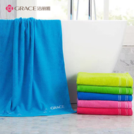 洁丽雅浴巾纯棉卡通熊成人男女情侣全棉大浴巾洗澡巾加厚吸水140*70 纯棉浴巾350g