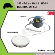 3M HF-52 + 3M 3311K-55 SET HALF FACEPIECE RESPIRATOR + ORGANIC VAPOUR CARTRIDGE