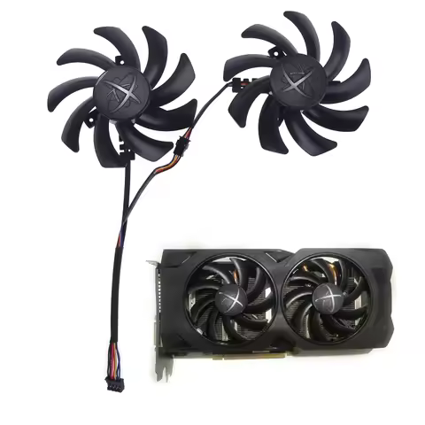 2pcs RX 480/470 Graphics 4Pin 85mm fans 0.35A VGA Cooler Fan For XFX R9 390/390X 8G RX480 RX470 Vide