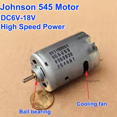JOHNSON HC685G RS-545 Power Motor Front Ball Bearing Cooling Fan DC 12V 14.4V 18V 22300RPM High Spee