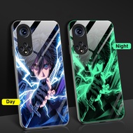 Anime Naruto Sasuke Luminous Phone Case Huawei P60 P60 Pro P50 P50 Pro P40 Pro P40 Pro+ P30 Pro Glow In The Dark Tempered Glass Hard Back Cases Covers