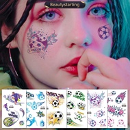 BEAUTYSTARTING Glitter Temporary Tattoo Stickers Football Soccer Ball Bling-Bling Face Stickers for 