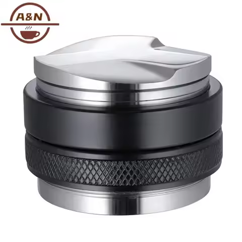 53mm Coffee Press Distributor & Tamper, Dual Head Coffee Leveler Fits for 54mm Breville Portafilter,