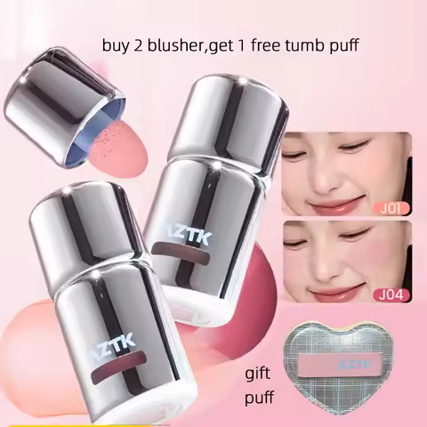 AZTK Blush Designer Color Face Makeup Blusher Natural Longlasting Muddy Cheek Rouge Water Glossy Moi