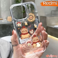 HP Cute Bear PC Case Redmi Note-13 Pro Redmi 12 13C 9C 12C 10C A3 10A 13 11 9 10 Glossy Guys Clear A
