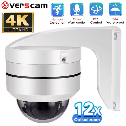 10X Optical Zoom 4K 8MP Outdoor IP66 PTZ Dome IP Camera POE 5MP Motion Detection Night Vision Audio 