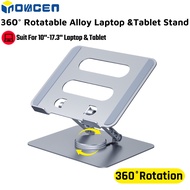 INOVAGEN Adjustable Foldable Laptop Stand Tablet Holder 360° Rotation,Aluminum Desk Stand Holder For Tablet/Laptop from 9.6''-17.3'' Ergonomic Desktop Stand