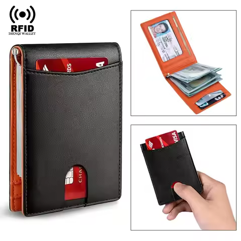 Metal Money Clip Wallet RFID Blocking Slim Card Holder Money Bag Credit Cardholder Carbon Fiber Bifo