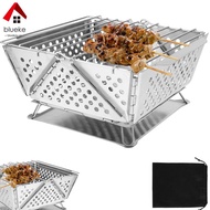 Foldable Charcoal Grill Stainless Steel Foldable Charcoal BBQ Grill Table Top Small Charcoal Grill Portable Charcoal Grill  SHOPCYC3235