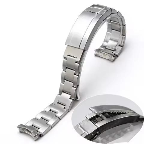 20mm 21mm 904L Glide Lock Adjustable Clasp Watch Band for Rolex Submariner Deepsea Sea-Dweller Dayto