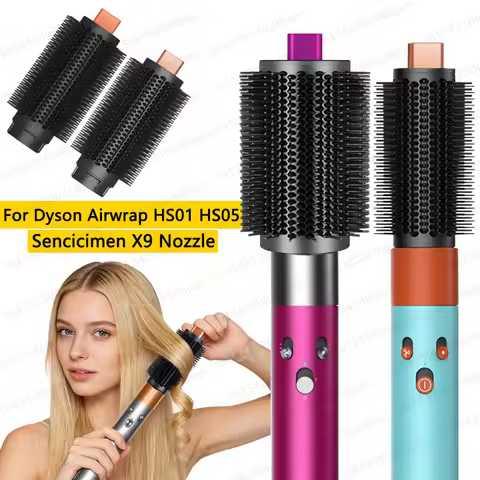 Upgraded Round Volumizing Brush For Dyson Airwrap HS01 HS05 HS08 Sencicimen X9 Straight Curls Hair S