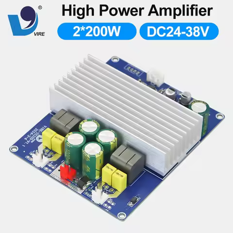 VIRE DC 24V-38V 2*200W Circuit Board High Power TPA3251 Class D Amplifier Board Stereo Subwoofer Hom