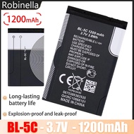 3.7V 1200mAh Battery BL-5C BL5C BL 5C Rechargeable Batteries for Nokia Phone 2112 2118 2255 2270 228