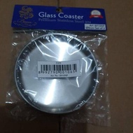 B910NP Coasters, 2 Pcs Glass Coasters D9cm Bima SUS 304