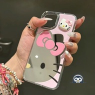 Pink Hello Kitty Mirror Casing For OPPO A6 Pro A98 A80 A79 A59 A16K A16E A5 Pro A2M A3X A3 A2X A2 Pr