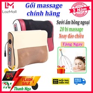 Máy massage cổ vai gáy chính hãng hồng ngoại nhật bản 20 bi mát xa 16D chân thực có thể matxa thêm l