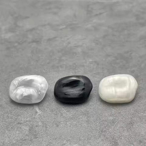 10pcs Fashionable Pearl Buttons Beautiful Irregular Pearl Metal Shank Buttons Woman's Clothing Acces