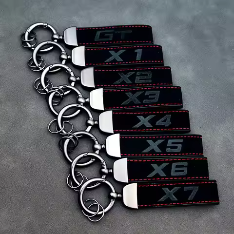 Fashion Suede Leather Car Keychain Key Ring For BMW X1 X2 X3 F48 E84 U11 E83 F25 G01 X4 X5 X6 X7 E71