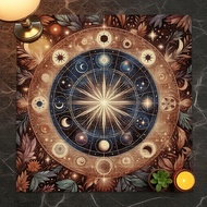 1pc Spiritual Celestial Altar Tablecloth: Astrology Chart for Meditation 1pc Kain Meja Meja Sembahya