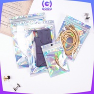 EC GOGO-C1104 Hologram Plastic Clip Size 7X13CM Flat Packaging Food Wrap Plastic Spices Ziplock/ Hol