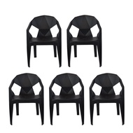 เก้าอี้  เก้าอี้พลาสติก เก้าอี้ประชุม #Jelly เก้าอี้มีพนักพิง ยกกล่อง 5 ตัว DC-23 มี 4 สี เก้าอี้โรง