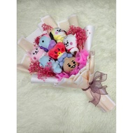 BTS BT21 Flower Boquet with Led Light (Paper Random)