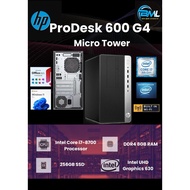 HP PRODESK 600 G4 MICRO TOWER - CORE i7-8700 PROCESSOR / RAM 8GB DDR4 / SSD 256GB / WINDOWS 11 PRO