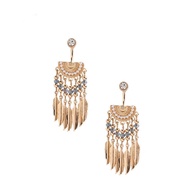 Exaggerated Ethnic Style Earrings Silver Needle Tassel Earrings Female Exaggerated Earrings Female