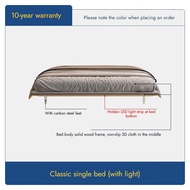 BUNISE รุ่น H45 เตียงหุ้มผ้าสไตล์มินิมอลอิตาลี ฐานลอยตัว โครงไม้แท้ ผ้าเทคโนโลยี นุ่มสบาย เหมาะกับห้