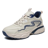 Fall/Winter Superfiber Leather Sports Casual Shoes for Men, Large Size Waterproof Running Shoes