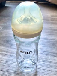 (8成新) 【PHILIPS AVENT】親乳感玻璃防脹氣奶瓶
