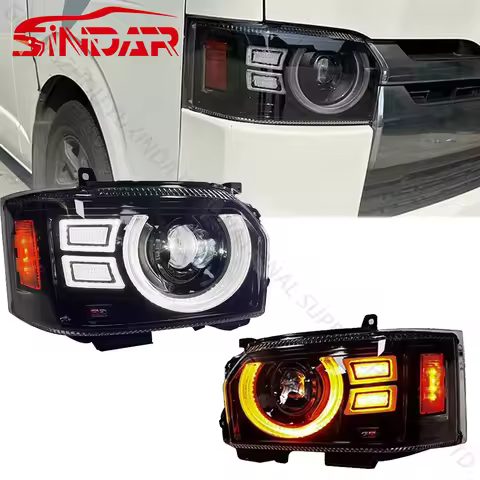 Sindar Auto Parts Headlights Hiace200 2005-2018 Wholesale Car Led Lights For Toyota Hiace 200 05-18 