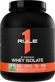Rule 1 R1 Whey Protein Isolate Chocolate Fudge - 5  lbs Powder - 25g Whey Isolate & Hydrolysate + 6g