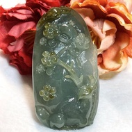 多寶晶石/天然翡翠A貨梅花鹿/藍水翡翠/老坑翡翠/加官進祿/附證書