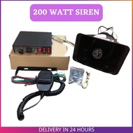 200W 9 Sound Loud Car Warning Alarm Police Siren Horn PA Speaker MIC System Pa System 12V (Full Set)