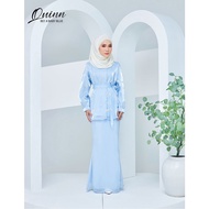 🌸KURUNG SATIN🌸QUINN BLOUSE WITH SKIRT SET (BABY BLUE) 801 / P801