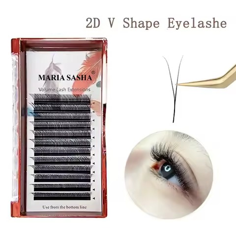 MARIA 2D Y Shape Eyelashes Hand Premium 2D lashes Soft Light Natural Lashes Extension Supplies Makeu