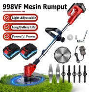 UNICO 998VF Mesin Rumput Bateri Elektrik Cordless Grass Cutter Trimmer Lawn Mower Electric Mesin Potong Rumput Rechargeable Battery Portable Grass trimmer