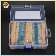 SUERHD 2600PCS Metal Film Resistor, 130 Values 1/4w Resistor, Parts 1 Ohm- Ohm Metal Film Resistor S